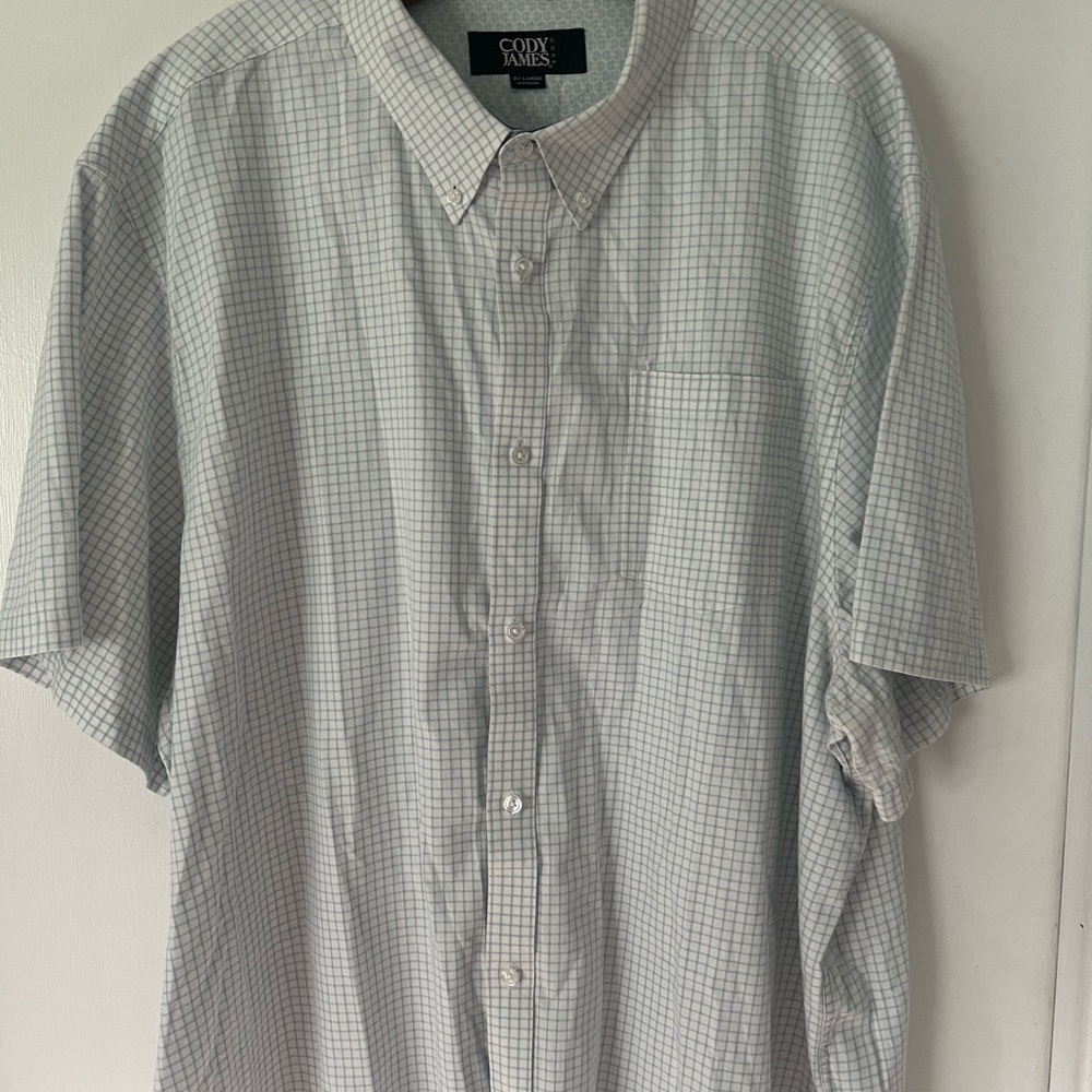 Men's Cody James Light Blue Checkered Shirt